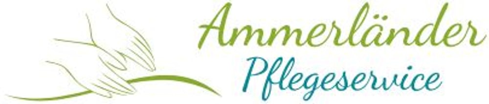 Logo von Ammerländer Pflegeservice mit zwei Händen, die einen grünen Bogen halten.