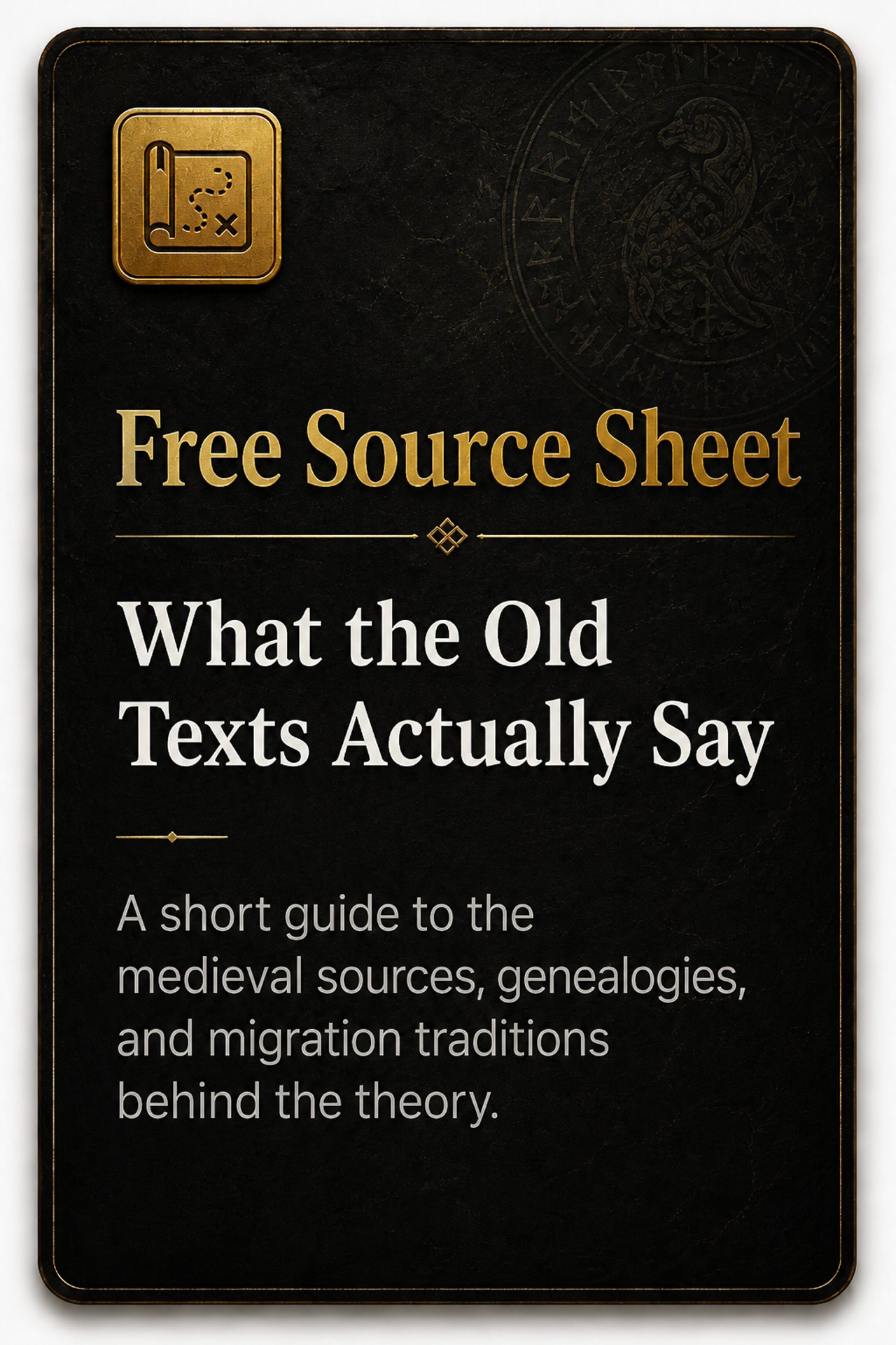 Free Source Sheet - What the Old Texts Actually Say