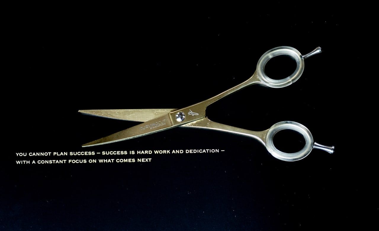 Curving Cut Schere CURV6 in Gold