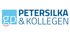 Logo: PETERSILKA & KOLLEGEN, mit einem blauen Quadrat und den weißen Buchstaben "gp" davor.