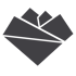 Ein dunkelgraues, stilisiertes Herz aus geometrischen Flächen auf schwarzem Hintergrund.