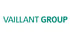 VAILLANT GROUP Logo, grüner Text auf weißem Hintergrund.