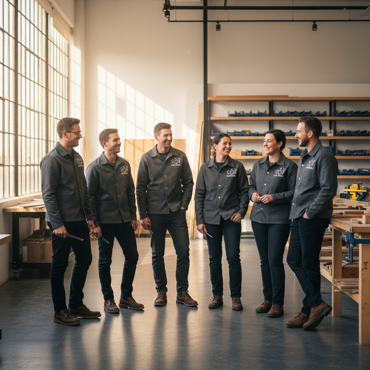 Team-Jacken mit Rückendruck