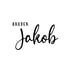 Schwarzer Text auf weißem Hintergrund: "BRUDER" in Druckbuchstaben, darunter "Jakob" in Schreibschrift.