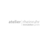 atelier rheinruhr Immobilien gmbh Logo auf dunkelgrünem Hintergrund.