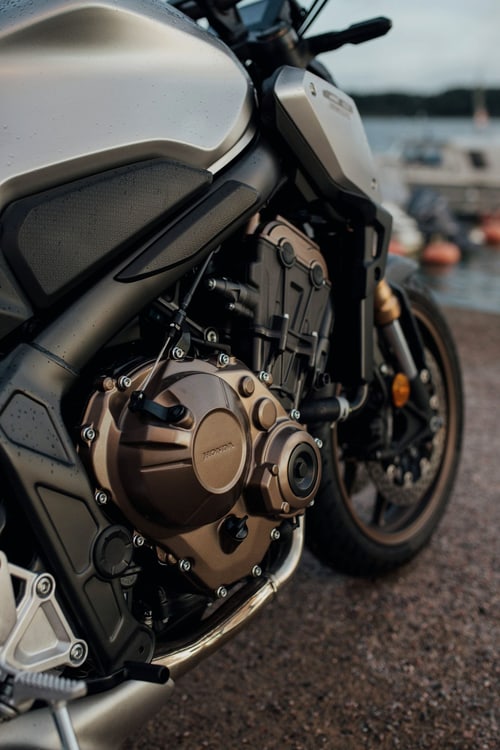 Motorradmotor im Detail