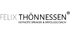 Schwarzes Logo mit dem Text "FELIX THÖNNESSEN® KEYNOTE SPEAKER & ERFOLGSCOACH" auf dunkelgrünem Hintergrund.