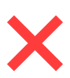 Rotes "X" auf dunkelgrünem Hintergrund.