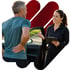 Auto accident chiropractor discusses back pain with doctor