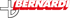 Bernardi Firmenlogo in weißer Schrift mit rotem 3D-Schatten neben einem stilisierten weißen Kreuz-Symbol auf schwarzem Grund.