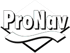White ProNav logo with a diamond background and a wave underline on a black backdrop.