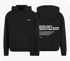 Schwarzer Hoodie mit weißem „AKROXX“-Logo vorne und „LEARN FAST GRADUATE YOUNG ABSCHLUSS 20XX“-Text hinten.