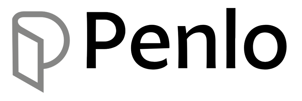 Penlo logo with a gray stylized letter P and the word Penlo in black text.