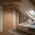 Schlafzimmer unter der Dachschräge