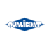 Blaues QUALICOAT-Logo mit stilisiertem Text in einer rautenförmigen Form.