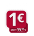 Monatlich kündbar, 1 Euro statt 39,90 Euro.