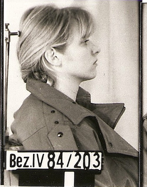 Eike Radewahn 1984, Aufnahme der Stasi-Untersuchungshaft Potsdam, im Profil mit Aktenzeichen Bez. IV 84/203