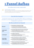 Flussdiagramm "1 Funnel Aufbau" mit Abschnitten zu Ziel, Meta AD, Leadmagnet, VSL und E-Mail Follow-up.
