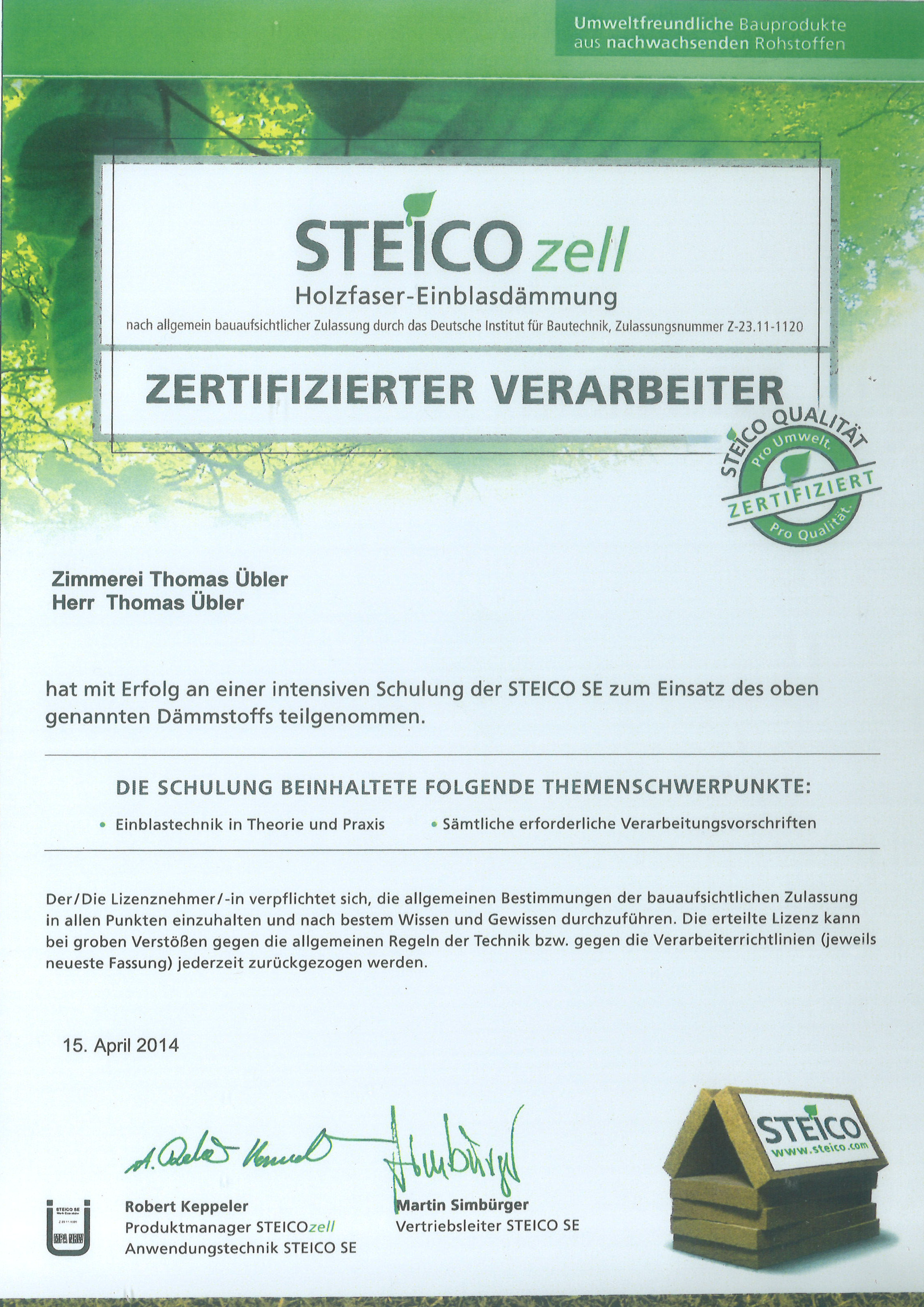 Zertifikat