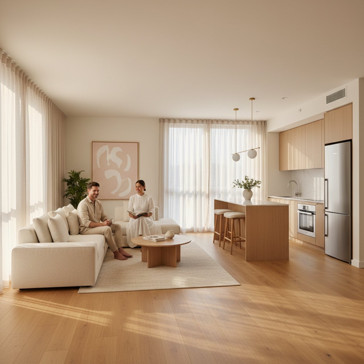 Apartment mit Schlafzimmer