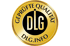 Goldenes DLG-Siegel mit schwarzem "DLG" in der Mitte und dem Text "GEPRÜFTE QUALITÄT" und "DLG.INFO".