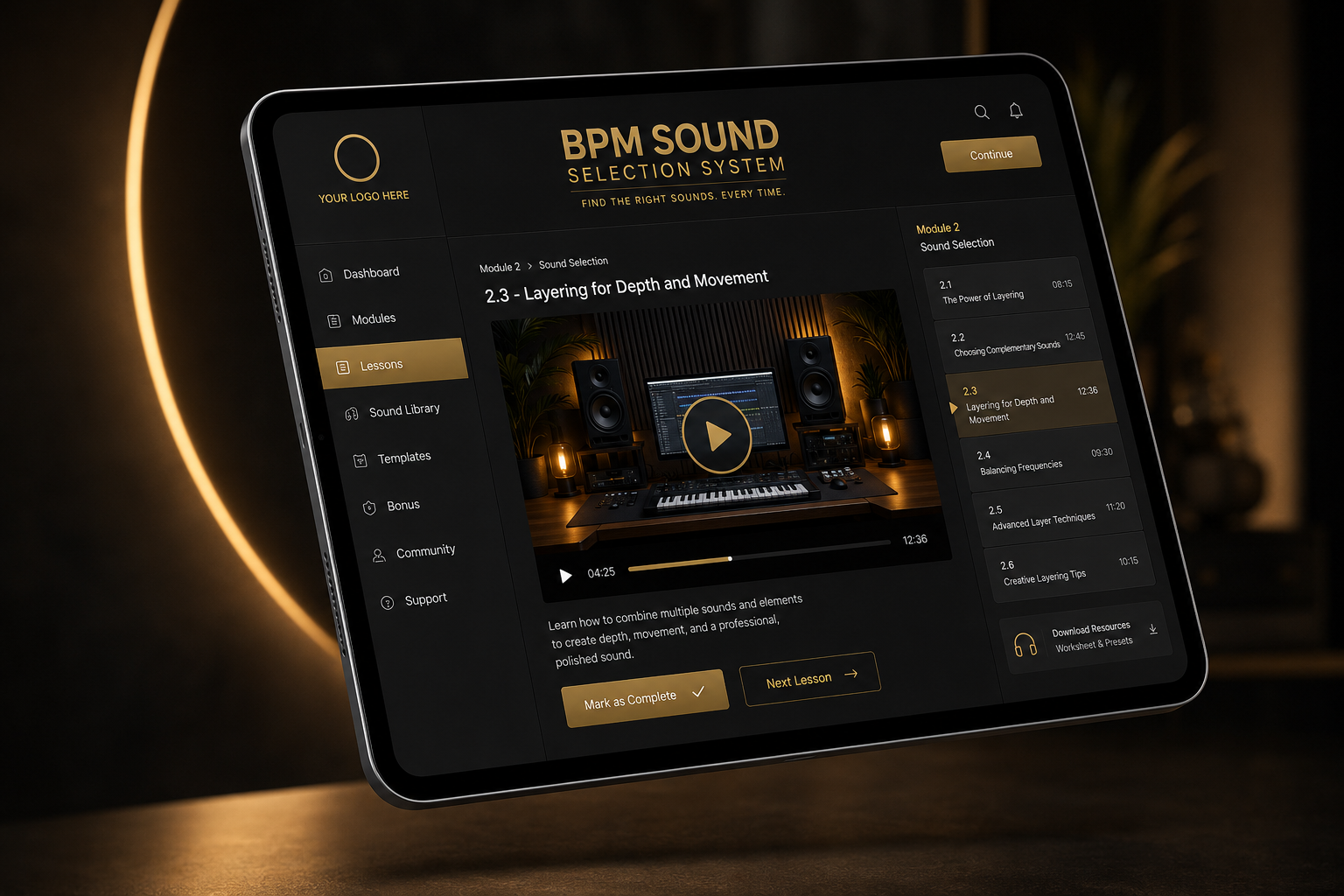 BPM Sound Selection System™