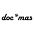 Schwarzer Text „doc*mas“ auf weißem Hintergrund.