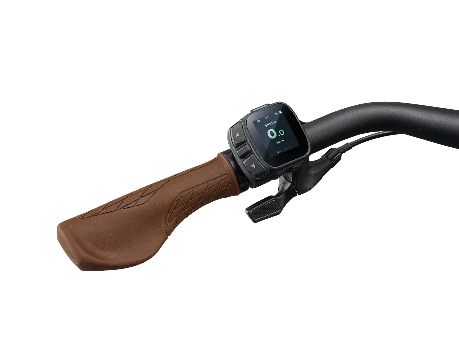 Liv Allure E+ 0 Storm Cloud, Ergo-Griff mit RideControl-Bedienung