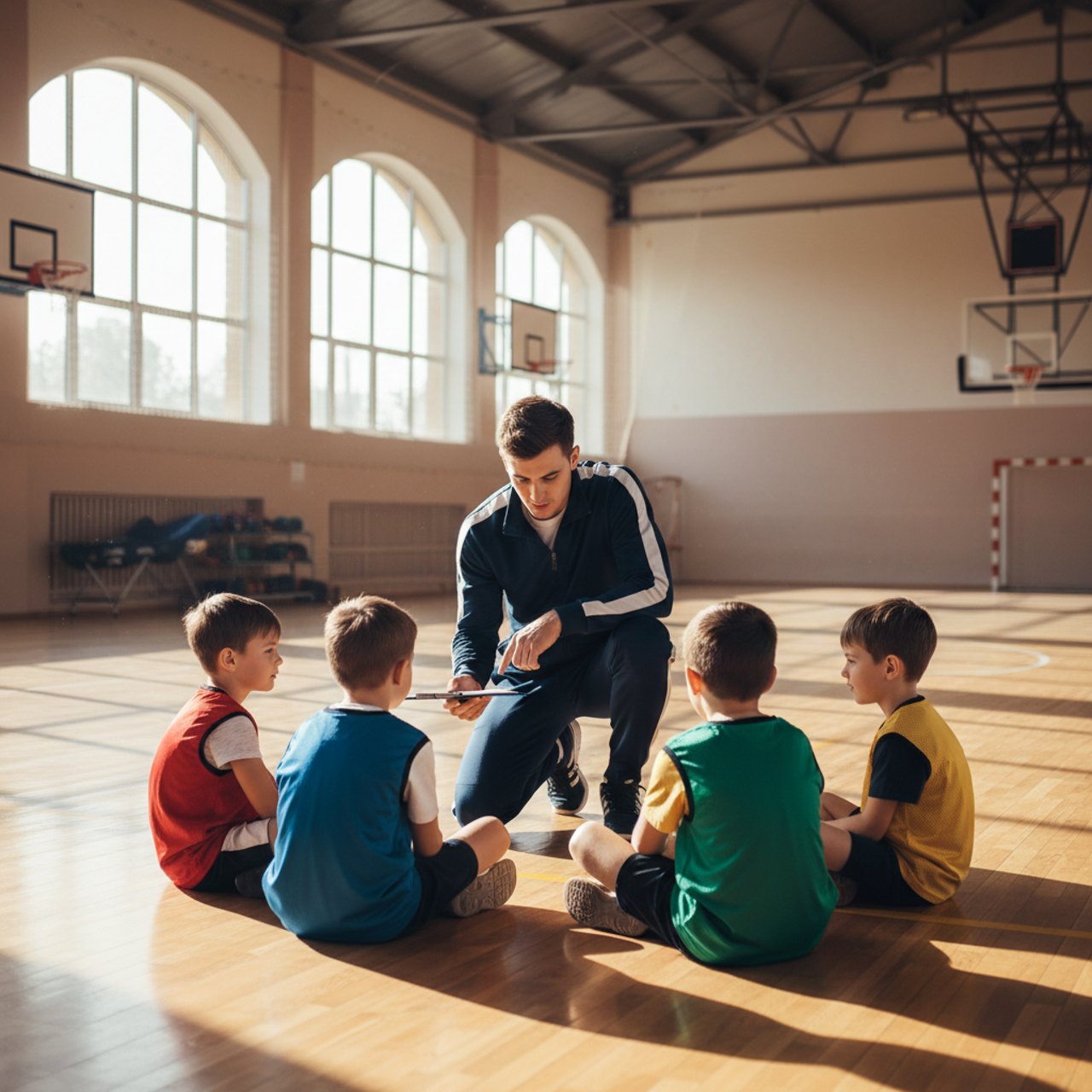 Trainer erklärt Übung