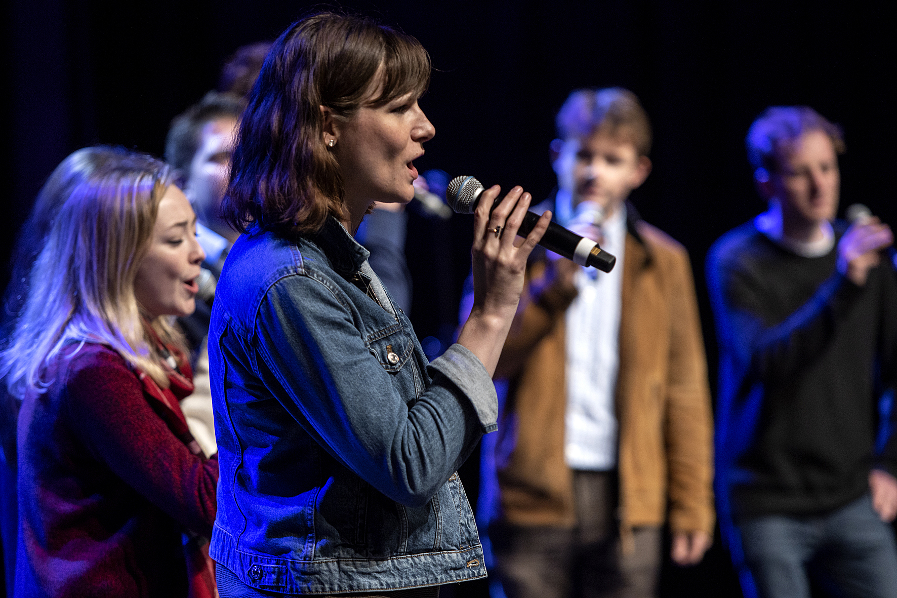 VOCES8 from the UK on the open-air Kasematten stage at the end of the Long Night of Choirs, Voices of Spirit 2019, Graz