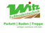 Witz Fußbodentechnik Logo mit den Worten "Parkett | Boden | Treppe verlegen, renovieren und mehr..."