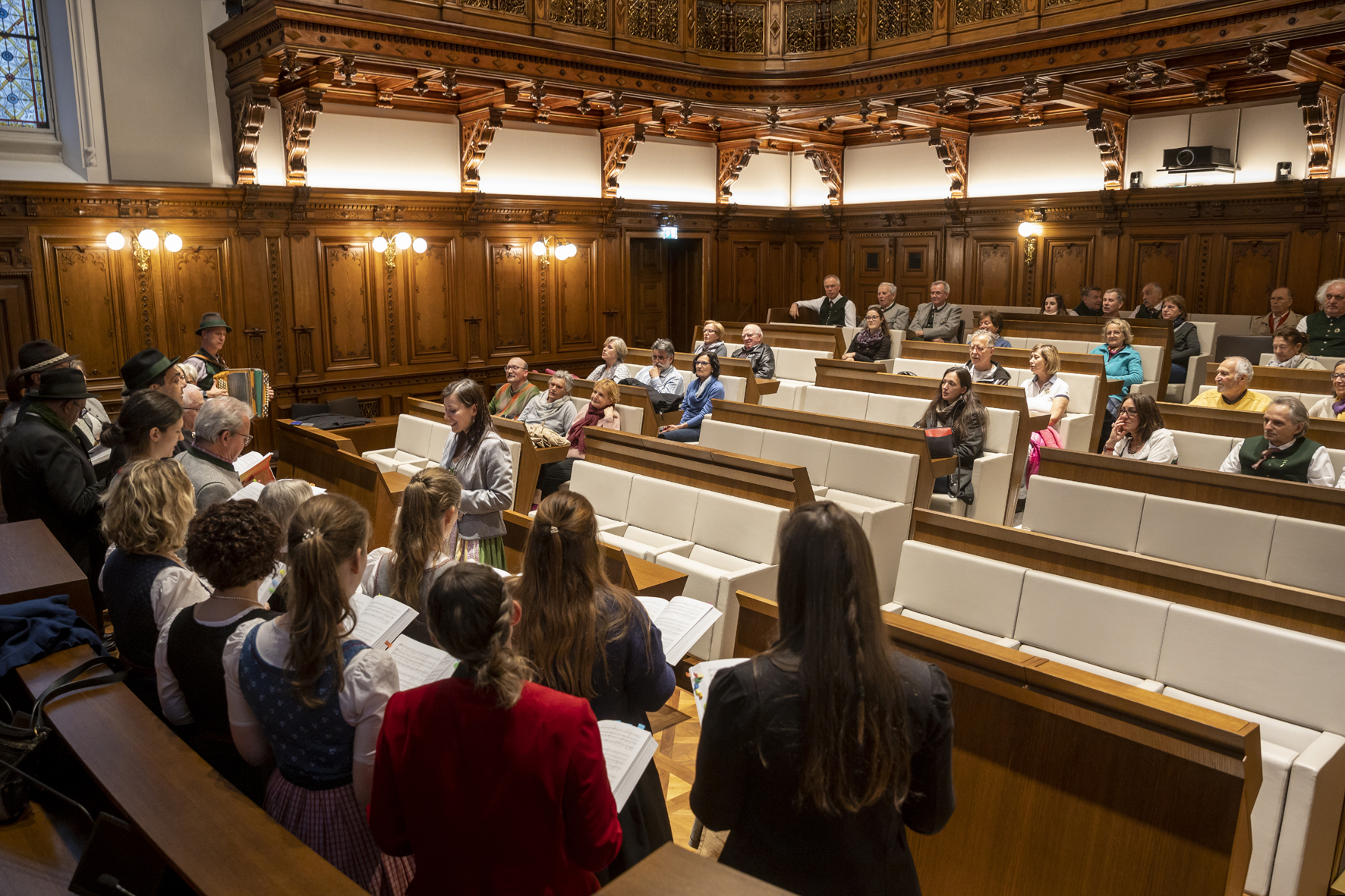 Chorgemeinschaft Groß St. Florian singing at Voices of Spirit 2023 in Graz