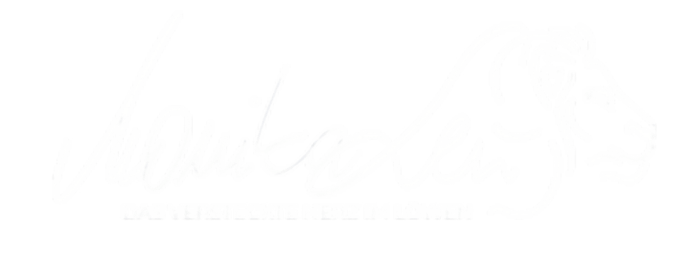 Weiße Schrift "LudwigsLein DAS VERSTECKTE HERZ IM LÖWEN" mit einem stilisierten Löwenkopf.
