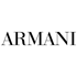 Schwarzer "ARMANI" Schriftzug auf dunkelgrünem Hintergrund.