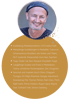 Porträt eines Meditationslehrers mit Liste seiner Qualifikationen in Medialität, Schamanismus, Yoga und Zen.