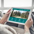 Website auf Tablet