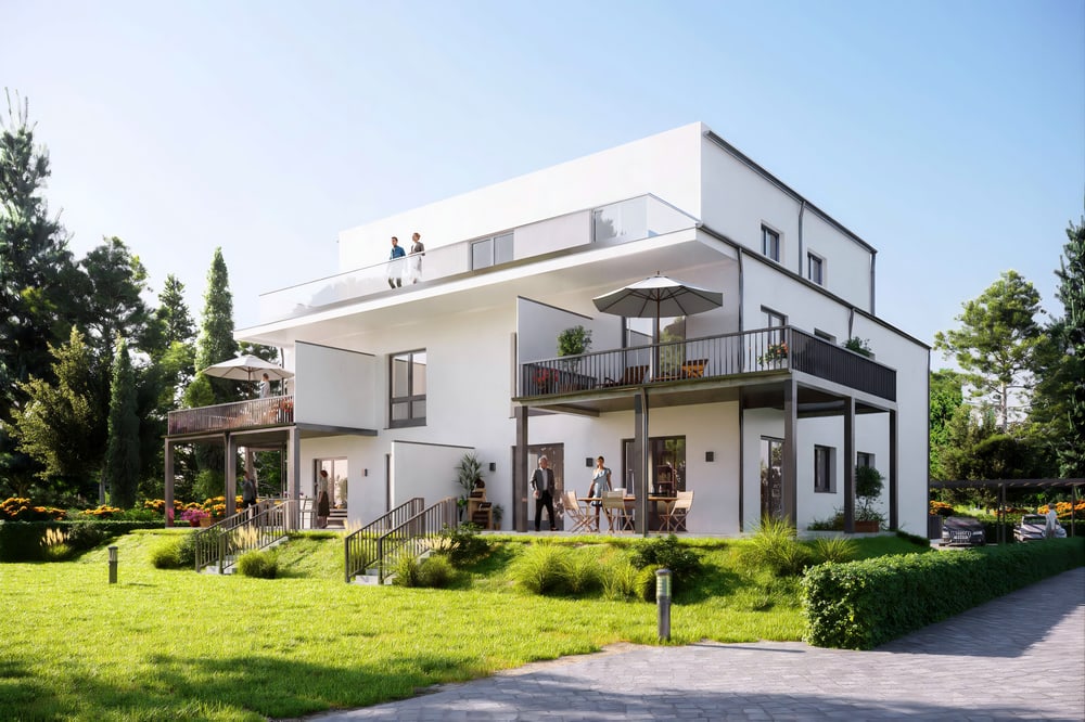Neubauprojekt Freiburg-Hochdorf Außenansicht