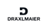 Dunkelgraues D-Logo mit Pfeil nach rechts und darunter der Schriftzug DRAXLMAIER.
