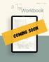"21-Tage Workbook" auf einem Tablet mit gelbem Band "COMING SOON".