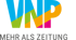 VNP-Logo mit Schriftzug "MEHR ALS ZEITUNG" darunter.