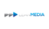 Logo von LEANMEDIA mit drei abgerundeten Pfeilen, die nach rechts zeigen, und dem Text "LEANMEDIA".