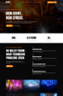 Website-Layout von KSL Eventtechnik mit Slogan "Dein Event. Kein Stress." und Fotos von beleuchteten Tanzflächen.