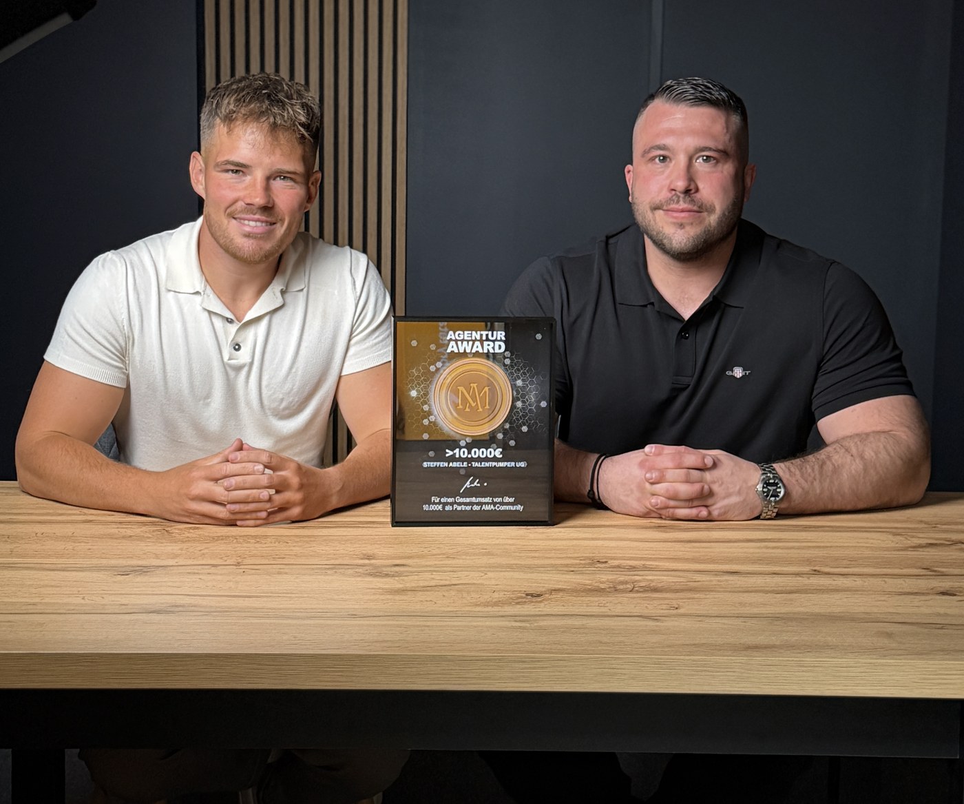 Steffen Abele und Andreas Matuska mit Agentur Award