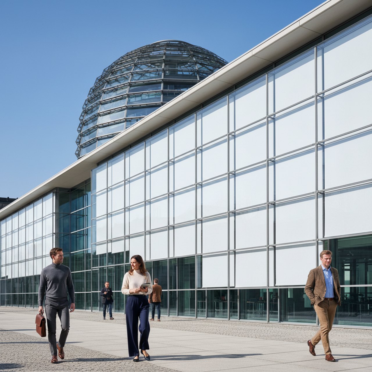 Reichstagsgebäude in Berlin, Referenzobjekt für Sonnenschutz im großen Maßstab