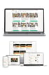 Laptop, Tablet und Smartphone zeigen die Benutzeroberfläche der Cashflow Quartier Online-Akademie mit Videokursen.