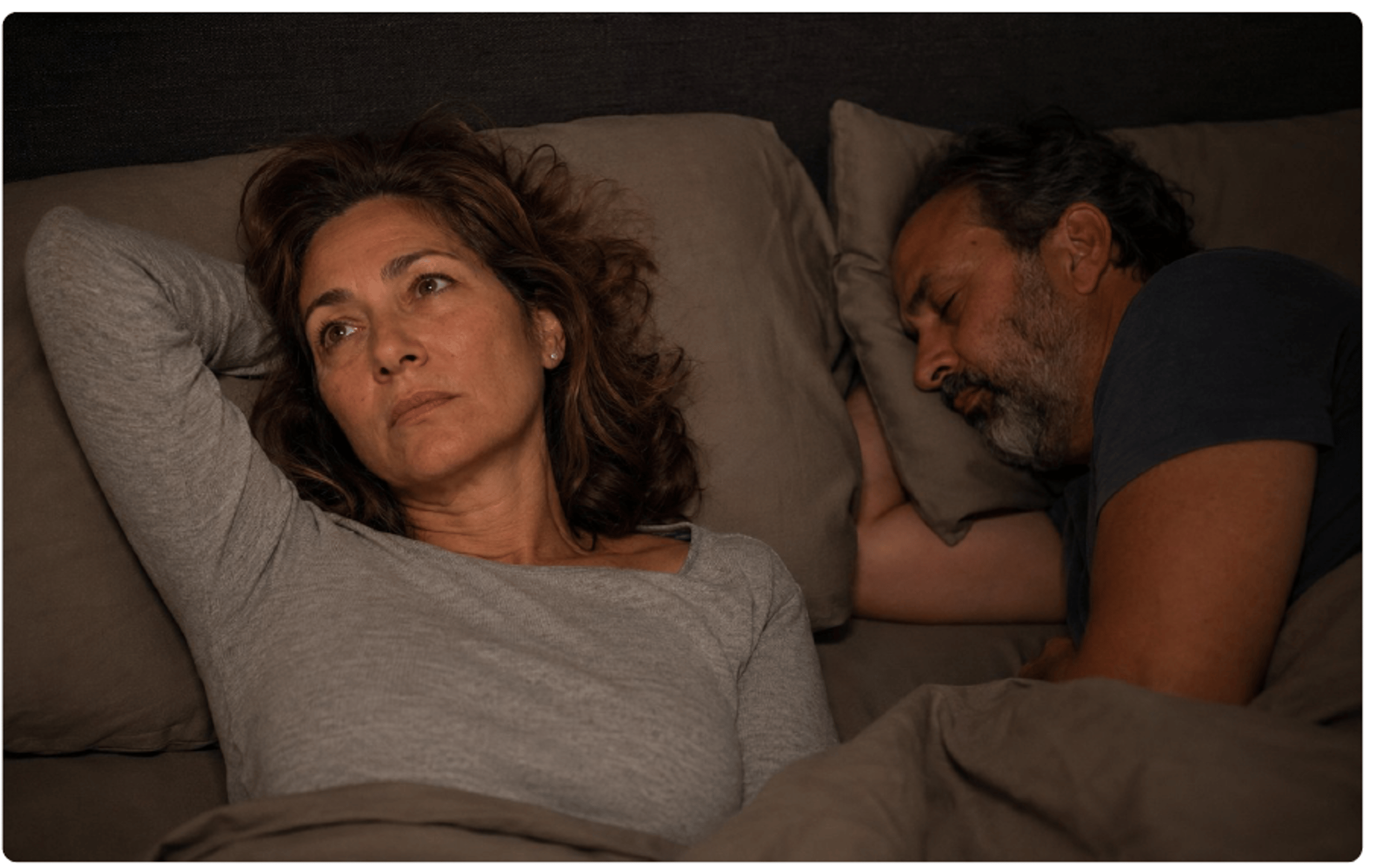 Wide awake while husband sleeps