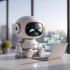 Kleiner KI-Assistent von KiCo AI analysiert Daten - Symbol für smarte Automatisierung im Marketing und Support. | www.kicoai.com