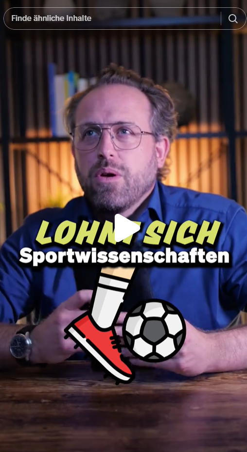 Standbild aus dem Video über das Sportwissenschaften-Studium an der HMU Düsseldorf - Krefeld