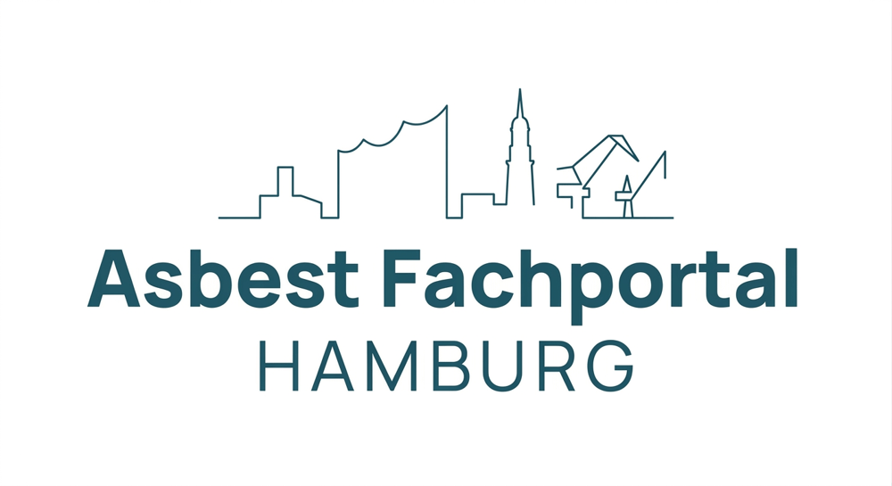 Logo Asbest Fachportal Hamburg mit einer minimalistischen Skyline der Stadt Hamburg als Linienzeichnung.