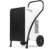 Weißer Trotec TTK 170 ECO Bau-Luftentfeuchter mit schwarzem Griff, Rädern und Lüftungsschlitzen.
